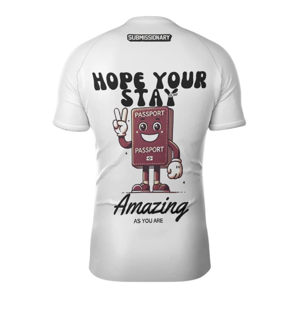 Have a Nice Stay Unisex Rash Guard - Short Sleeve