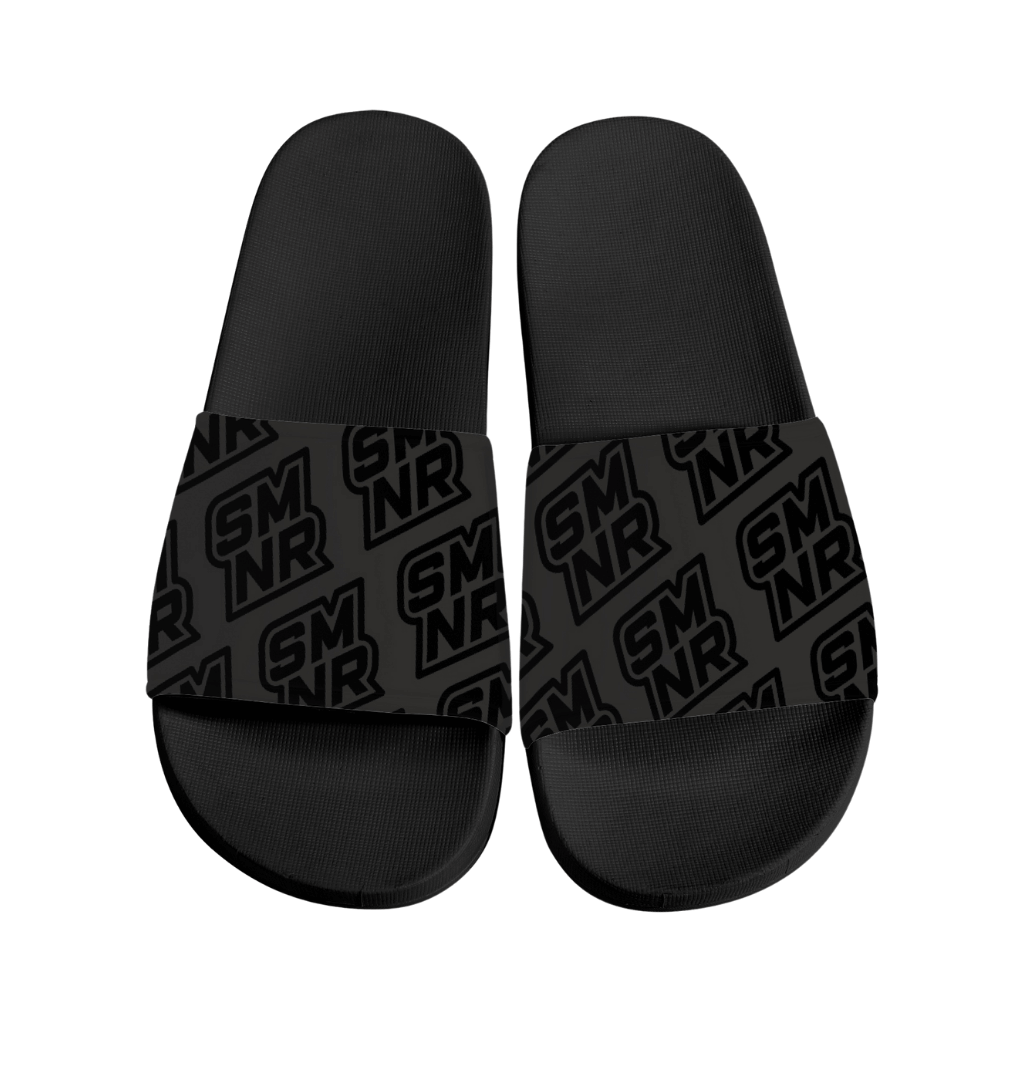 SMNR Unisex Sliders - Triple Black Edition