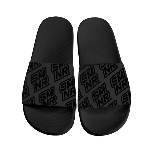 SMNR Unisex Sliders - Triple Black Edition