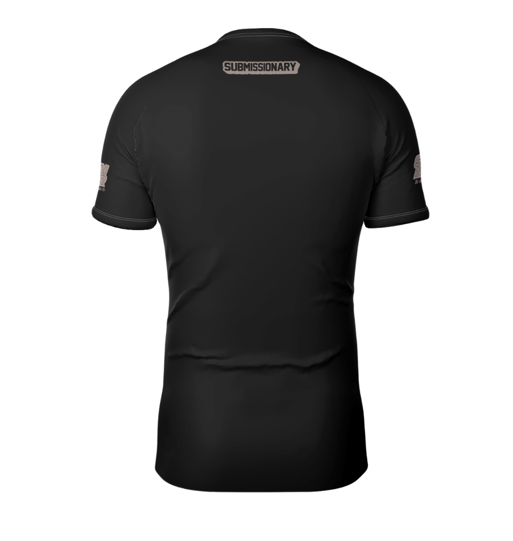 IBJJF Legal Black Ranked Rash Guard 2.0