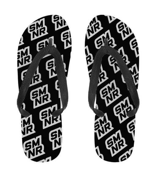 SMNR Unisex Flip-Flops - Black