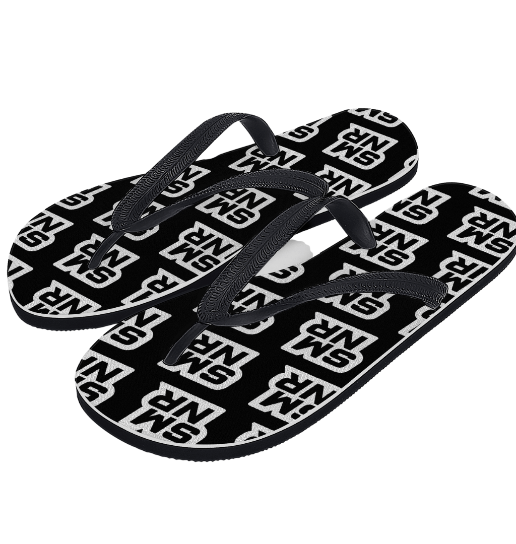 SMNR Unisex Flip-Flops - Black