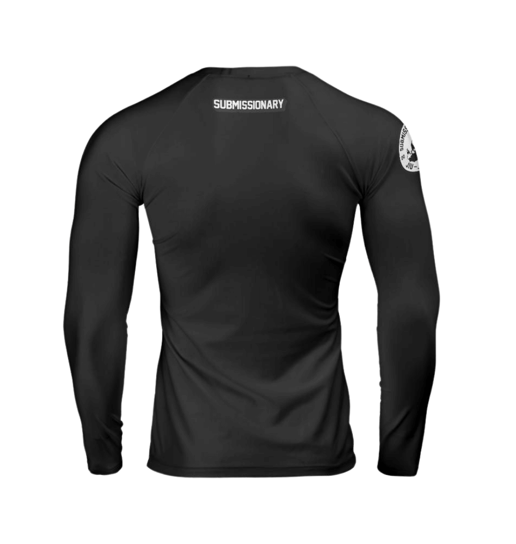 IBJJF Legal Black Ranked Rash Guard 1.0