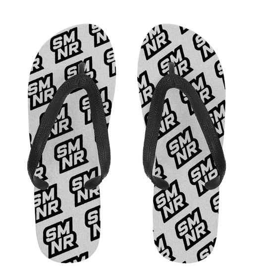 SMNR Unisex Flip-Flops - White